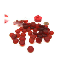 Gaming Stones Crystal Red Frosted Glass Stones 4&quot; Tube - £14.34 GBP
