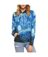 Women&#39;s Starry Night Van Gogh All Over Print Hoodie (USA Size) - $52.97 CAD