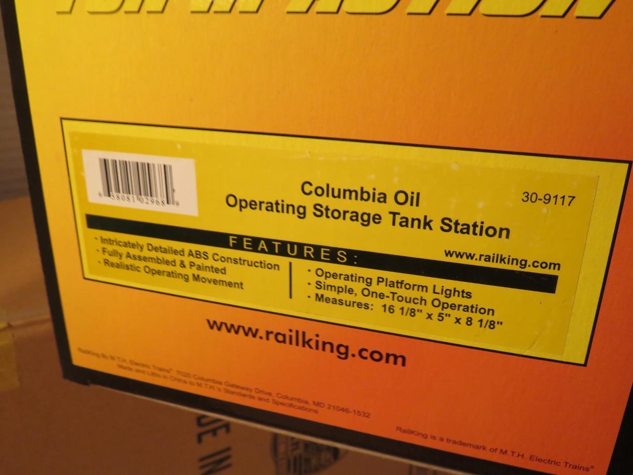 MTH TRAINS 30-9117 OPERATING COLUMBIA OIL STORAGE TANK  ACCESSORY- 0/027 NEW- H1 Item image 8