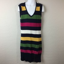Old Navy Girl&#39;s Dress Knit Striped Yellow Blue Green Pink White Size M Medium - £19.74 GBP