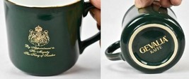 Gevalia Kaffe Coffee Mug His Majesty King Sweden Green With Gold Rim - £17.08 GBP