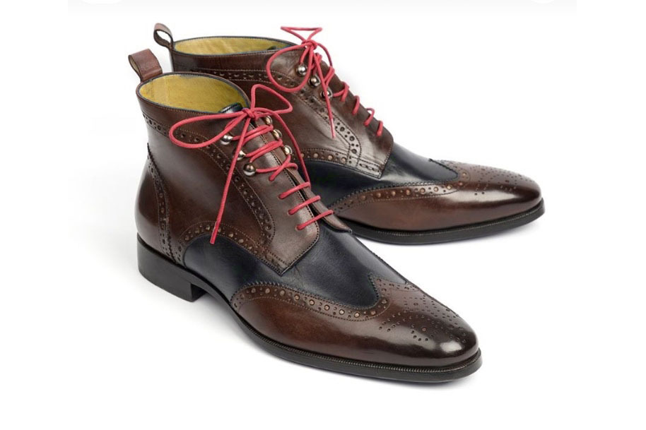 Handmade Leather Wing Tip Boot Men's Lace Up Brogue Ankle Boot, Dress Formal 201