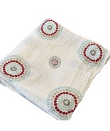 Aden Anais Swaddle Muslin 100% Cotton Blanket Unisex Medallion Blue Red ... - $14.40