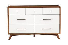 Melbourne 7 Drawer Two Tone Dresser, Acorn/White - $1,094.00