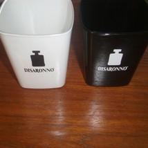 DISARONNO Cocktail Glasses 1 Black and 1 White Square Shape - £11.65 GBP