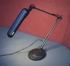 Vintage Ott Lite Articulating Industrial Archtectual Gray Desk Table Lamp Rare - £100.48 GBP