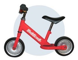 Toot Scoot II balance bike for kids bicycle adjustable seat training Red - £52.27 GBP