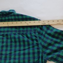 Saddlebred Button-Down Collar Men's Green & Blue Cotton Check Shirt Size S image 11