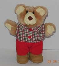 Vintage 1986 Wendy&#39;s Farrell Furskins 7&quot; Teddy Bear Plush Stuffed Toy - £19.00 GBP