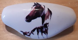 Ceramic Cabinet Drawer Pull Horse Indian Paint - £6.47 GBP