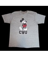 Mickey Mouse CWU Central WA University Burnout SS T Shirt Disney Gray XL... - $1,587.00 CAD