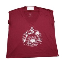 Billabong Shirt Womens S Red VNeck Pullover Live By The Stars Tank Top - £19.32 GBP