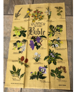 Sherriff Textiles British English PLANTS OF THE BIBLE Tea Towel Vintage - £19.55 GBP