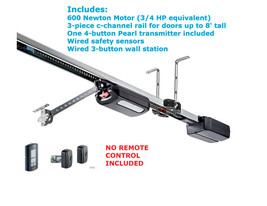 Sommer 2060 EVO+ 8&#39; Foot Rail 3/4 HP Garage Door Opener Push B./Safety Sensors - £271.69 GBP