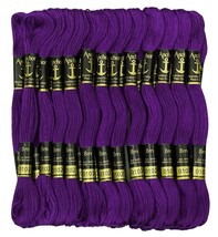 Anchor Threads Cross Stitch Hand Embroidery Floss Stranded Cotton Thread Purple - £9.97 GBP