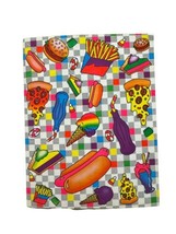 Vintage Lisa Frank Junk Food Sticker Sheet Pizza Hot Dog Fries Ice Cream S121 - £11.62 GBP