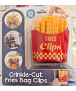 Crinkle-Cut Fries Bag Clips Set of 12 French-Fry Holder Magnetic for Fri... - £10.97 GBP