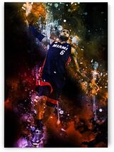 Miami Heat Metal Sign NBA Basketball Lebron James #6 Wall Decor - $34.84 CAD