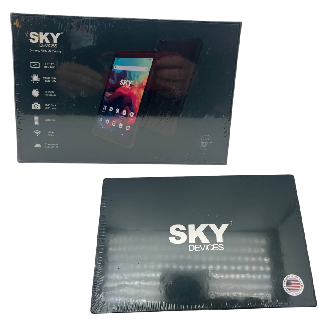 Sky Devices SkyPad 8 Pro Tablet Android 13 64GB 3GB RAM 5MP 8&quot; WIFI 4G L... - $48.60
