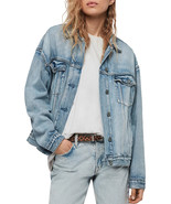 AllSaints Mai Oversize Denim Jacket Size UK 6 US 2 - $93.10