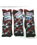 3 Pack of 2 Pairs (6 Pairs) Gildan Men&#39;s Fashion Crew Socks BRAND NEW wi... - £15.63 GBP
