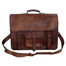 FR Fashion Co. 18&quot; Men&#39;s Classic Leather Messenger Bag - £89.95 GBP