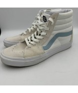 Vans Sk8-Hi White Blue Suede Canvas High Top Sneakers Men’s 9 Women’s 10.5 - $75.22 CAD