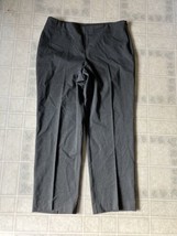TALBOTS Gray Flat Front Hidden Classic Side Zip Signature Pants Size 12 short - £21.49 GBP
