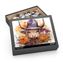 Personalised/Non-Personalised Puzzle, Highland Cow, awd-366, (120, 252, 500-Piec - £19.94 GBP+
