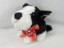 Chosun Dog Plush Black White Puppy 6 Inch Stuffed Animal Toy - £8.72 GBP