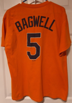 Jeff Bagwell Houston Astros #5 Majestic T Shirt Sz Large Orange - $20.37