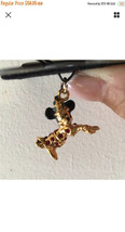 ON SALE Walt Disney Sorcerer Mickey Gold Plated Sterling Silver Charm Limited Ed - $50.11