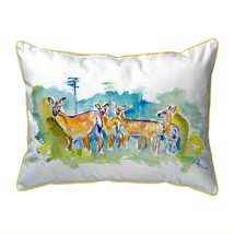 Betsy Drake Deer  Herd Extra Large Pillow 20 X 24 - £55.38 GBP