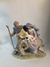Porcelain Collectables Mary Joseph Baby Jesus Figurine Christmas Shiny L... - $49.49