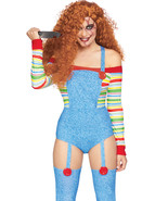 Killer Doll  features iconic striped overall bodysuit with oversized but... - £62.54 GBP