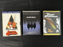 DVD Lot of 3 A Clockwork Orange Mystic River Fast and The Furious Collector&#39;s Ed - £9.37 GBP