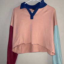 Forever 21 Multicolor Polo Collar Sweatshirt - $11.76