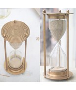 Solid Brass Sand Timer Hourglass Vintage Count Sand Glass Working Decor ... - £43.27 GBP