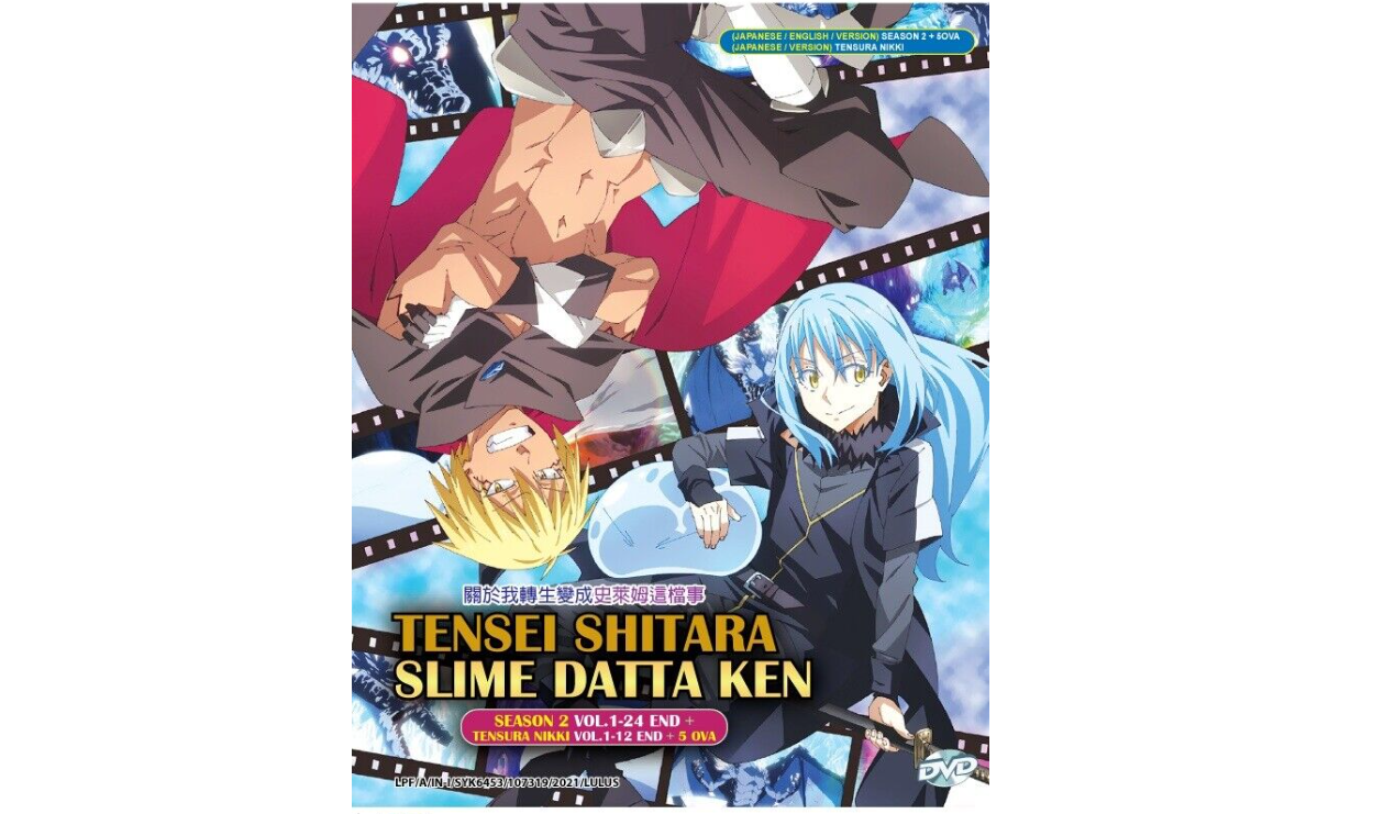 DVD Anime Tensei Shitara Slime Datta Ken Season 1+2 +Tensura Nikki (1 ...