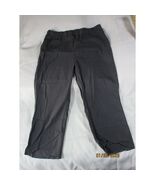 Womens Dark Gray Elastic Waist Cropped Pants Size 2XL - $9.49
