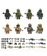 8Pcs CSGO Special Forces Minifigure KSK Alpha Snow Leopard Navy Seal Min... - £21.44 GBP