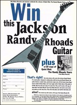 1994 Randy Rhoads Signature Jackson Pro guitar contest form Quiet Riot ad - $4.01