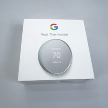 Google Nest G4CVZ GA02081-US Smart Programmable Wifi Thermostat Fog Gray Open - £30.01 GBP