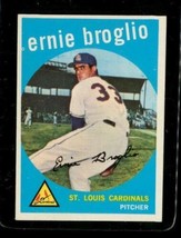 Vintage Baseball Trading Card Topps 1959 #296 Ernie Broglio St. Louis Cardinals - £9.39 GBP