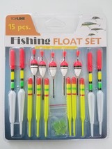 Neon Fishing Float Bobber Set 15 pcs strike indicator - £3.90 GBP