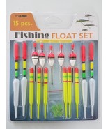 Neon Fishing Float Bobber Set 15 pcs strike indicator - £3.96 GBP