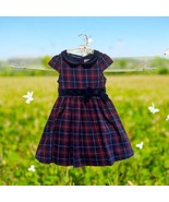 John Lewis Heirloom Collection Girls Plaid Cap Sleeve Dress Size 3 Holiday - $34.60