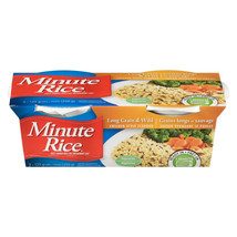 6 X Minute Rice Long Grain &amp; Wild Chicken Flavor Rice Cups 125g Each -Fr... - £29.68 GBP