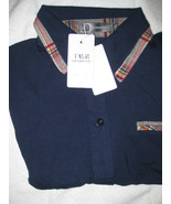 NEW- Men&#39;s Med-L NAVY BLUE, RED, WHITE, ORANGE PLAID Shirt POCKET 38 36 ... - $318.65 MXN