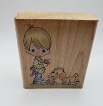 Stampendous Precious Moments Praise Anyhow Ice Cream Puppy Rubber Stamp 1997 - £14.21 GBP
